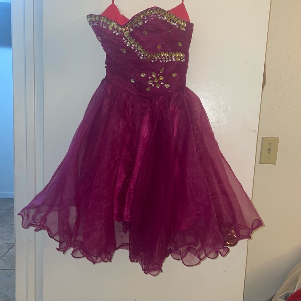 pink short dress